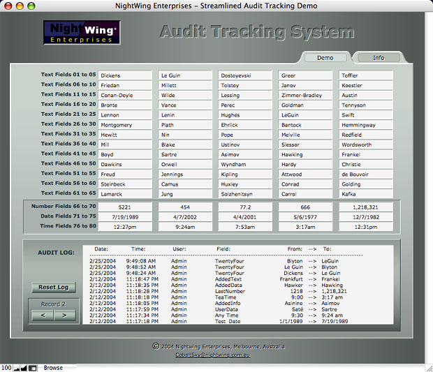 Audit Tracker Demo