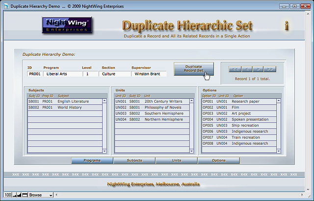 Duplicate Hierarchy demo for FileMaker Pro
