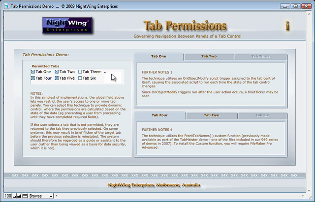 Tab Permissions demo for FileMaker Pro