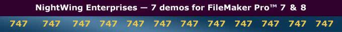 FileMaker Pro 7 demos and custom developer examples - 747!