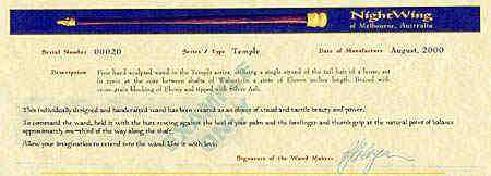 Wand Certificate (Front) - thumbnail